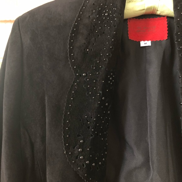 Vintage Rodeo Queen bolero black suede jacket by artist Jan Faulkner - Picture 4 of 10